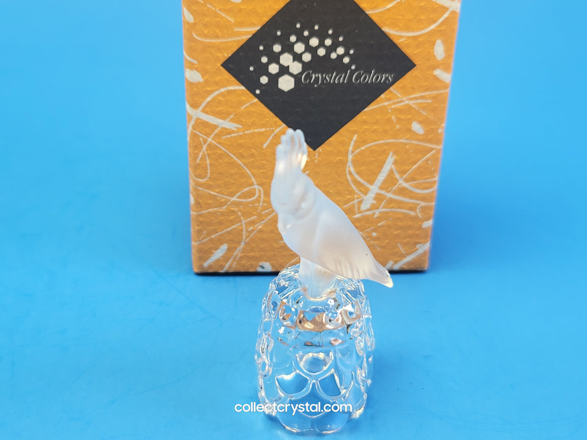 Cockatoo on Thimble Base #  012007 Parrot Bird - Crystal Colors