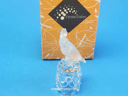 Cockatoo on Thimble Base #  012007 Parrot Bird - Crystal Colors