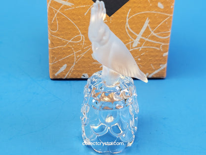 Cockatoo on Thimble Base #  012007 Parrot Bird - Crystal Colors