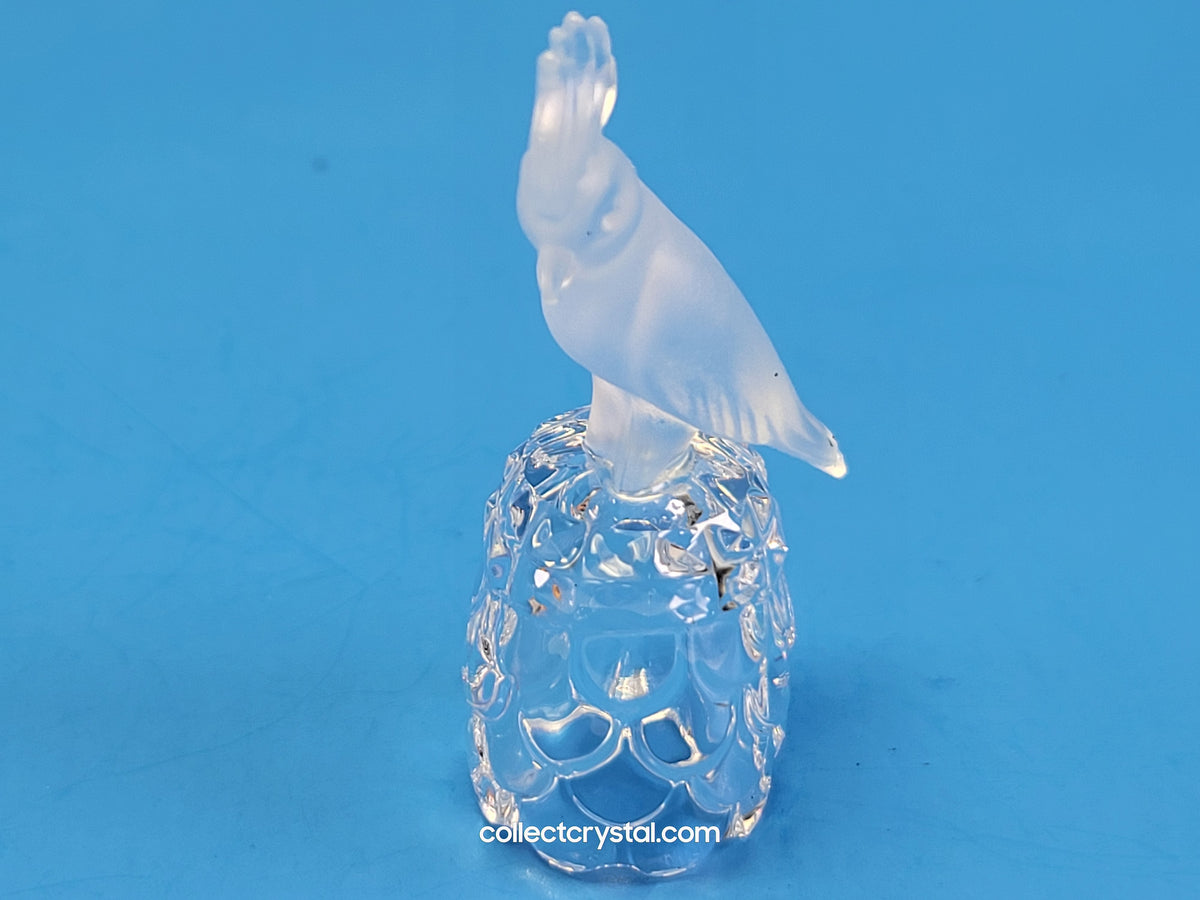 Cockatoo on Thimble Base #  012007 Parrot Bird - Crystal Colors