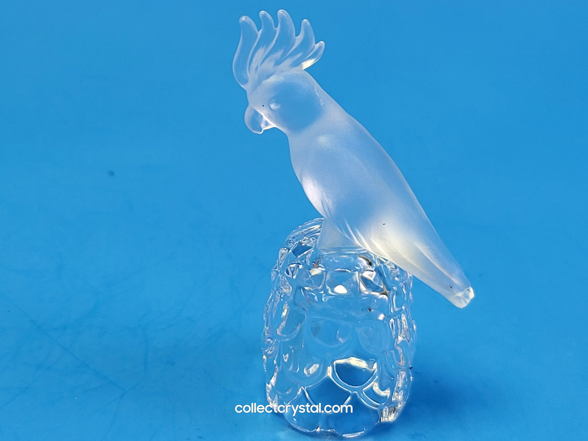 Cockatoo on Thimble Base #  012007 Parrot Bird - Crystal Colors