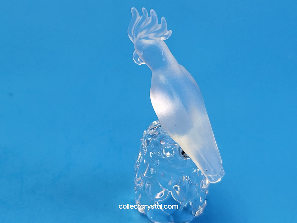 Cockatoo on Thimble Base #  012007 Parrot Bird - Crystal Colors
