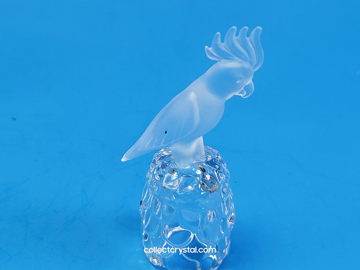 Cockatoo on Thimble Base #  012007 Parrot Bird - Crystal Colors