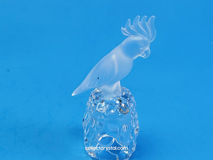 Cockatoo on Thimble Base #  012007 Parrot Bird - Crystal Colors