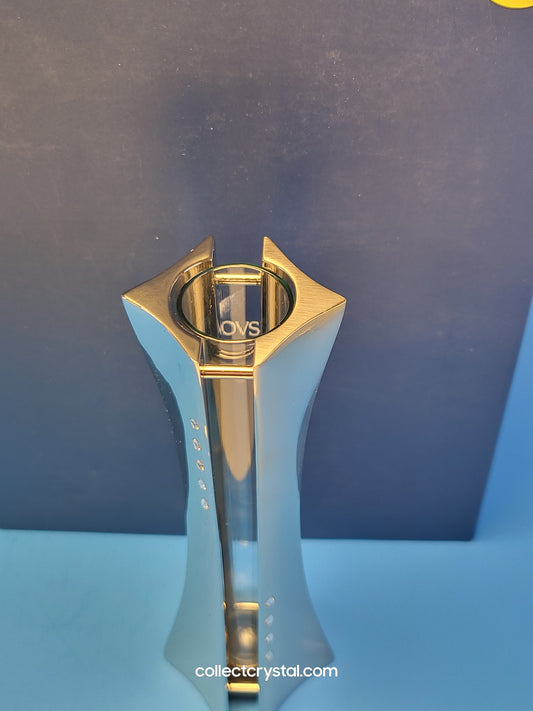 Swarovski Retail Store Window Display Piece never sold.  Rhodium Crystal Vase