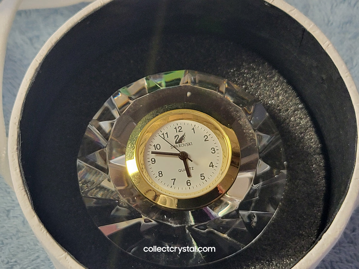 Swarovski - Round Desk Clock Mini Crystal Time Special Variation of Belle Epoque