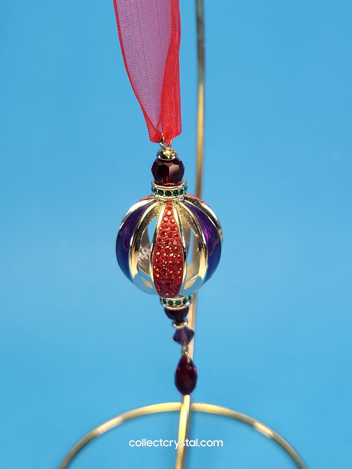 Round Heirloom BALL CRYSTAL HANGING ORNAMENT # 1299922 only in USA