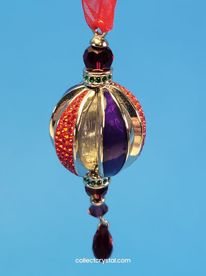 Round Heirloom BALL CRYSTAL HANGING ORNAMENT # 1299922 only in USA