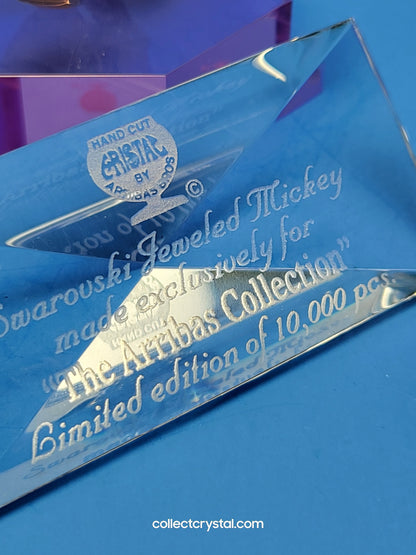 Disney Arribas Brothers Mickey Mouse Limited # 654 / 10k # SDW001 with title plaque and stand