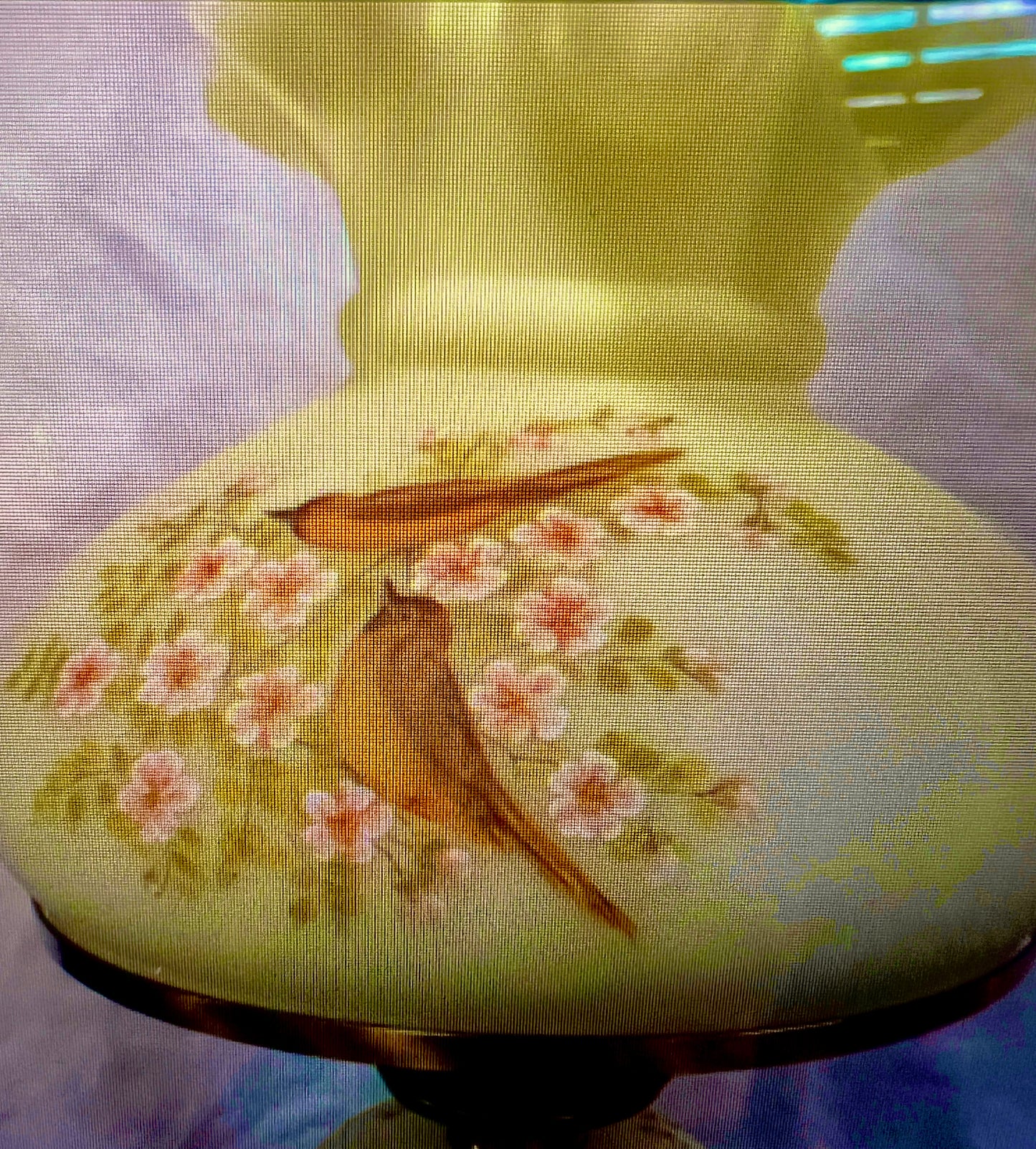 Fenton custard lamp