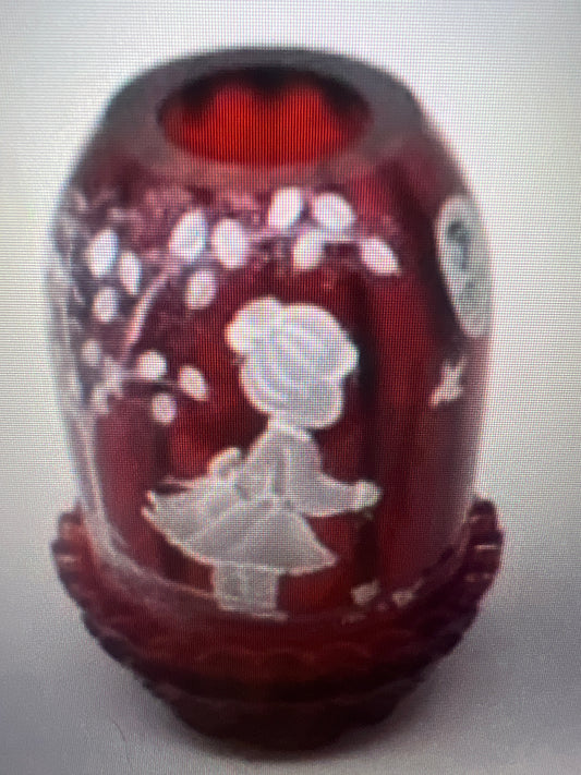 Fenton fairy light lamp girl with birds