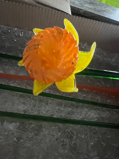 Murano or Corning style hand blown glass Forever flower your choice as they are sold individually