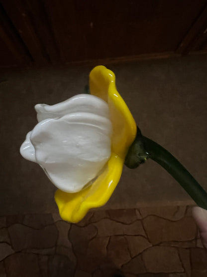 Murano or Corning style hand blown glass Forever flower your choice as they are sold individually