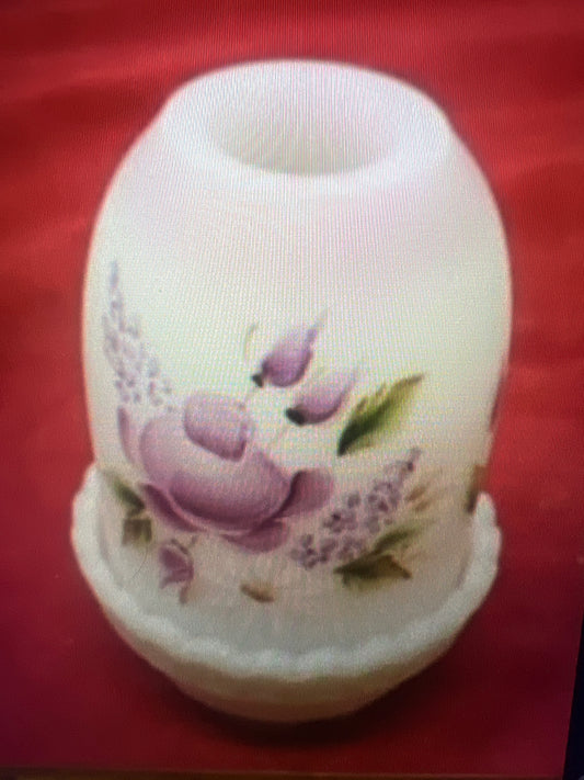 Fenton hand painted fairy light lamp