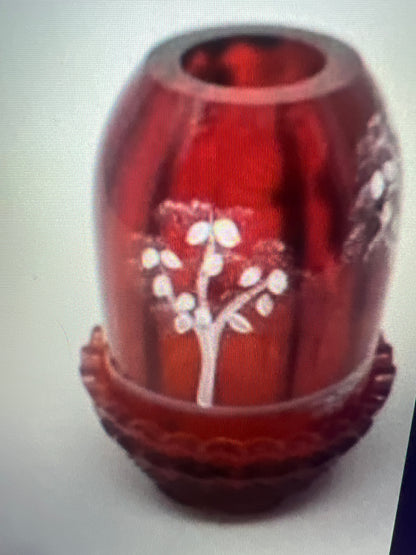 Fenton fairy light lamp girl with birds
