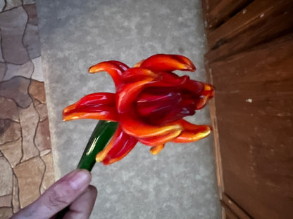 Murano or Corning style hand blown glass Forever flower your choice as they are sold individually