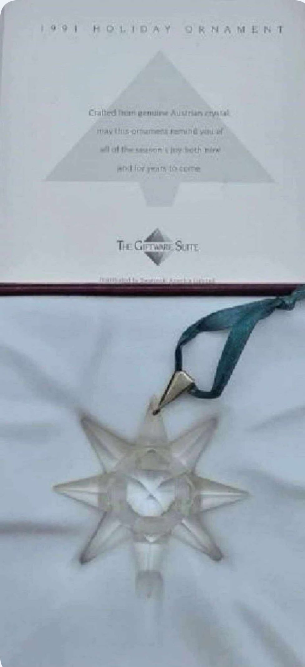 1991 CHRISTMAS ORNAMENT