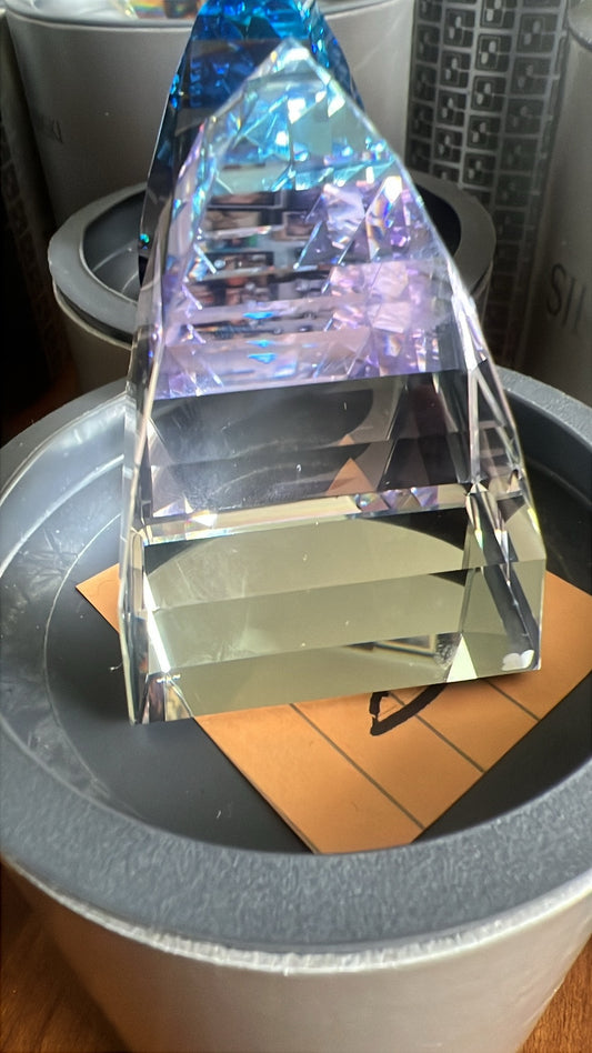 Swarovski pyramid paperweight