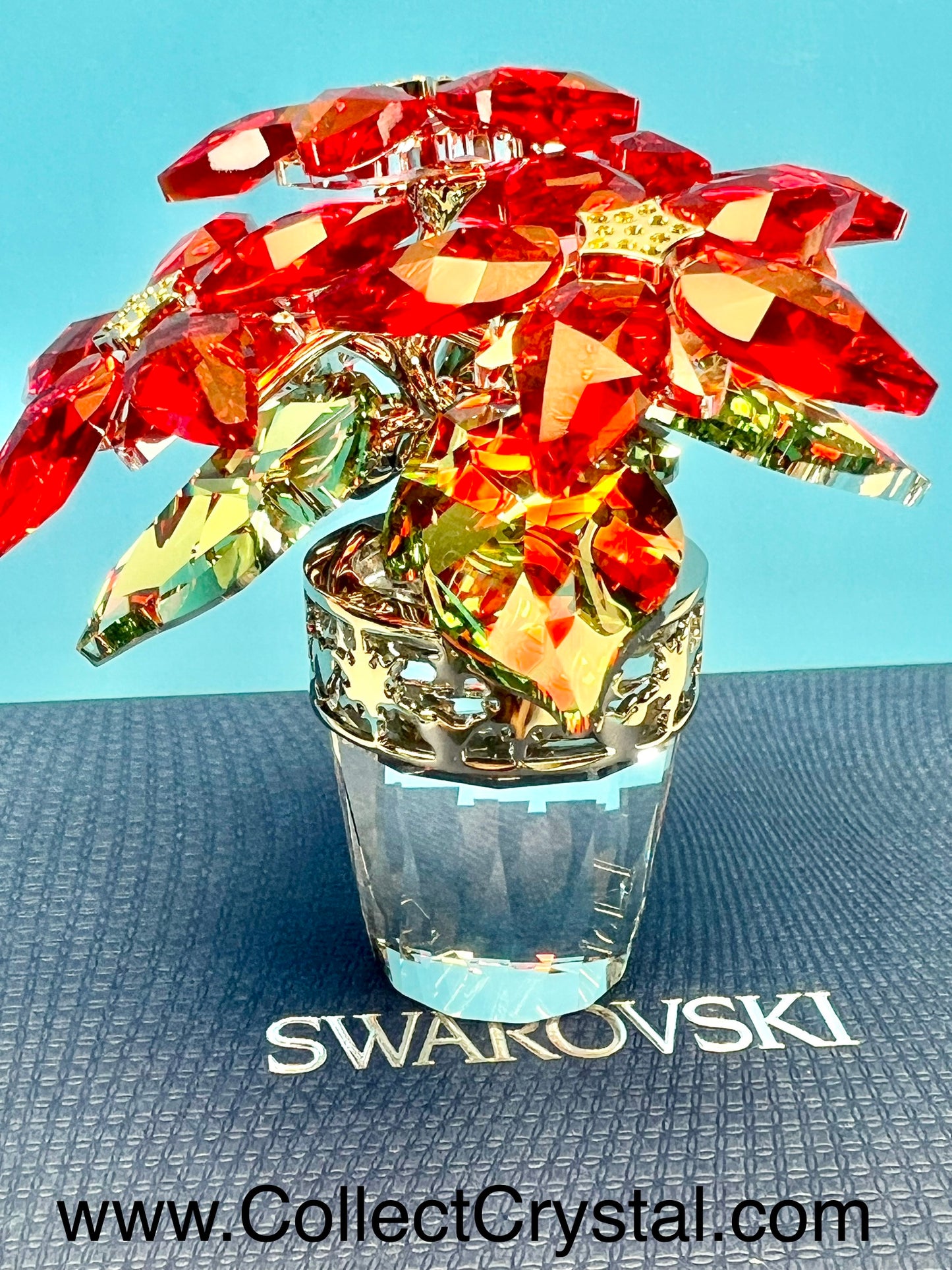 Swarovski 1139997 large Christmas poinsettia flowers no sleeve