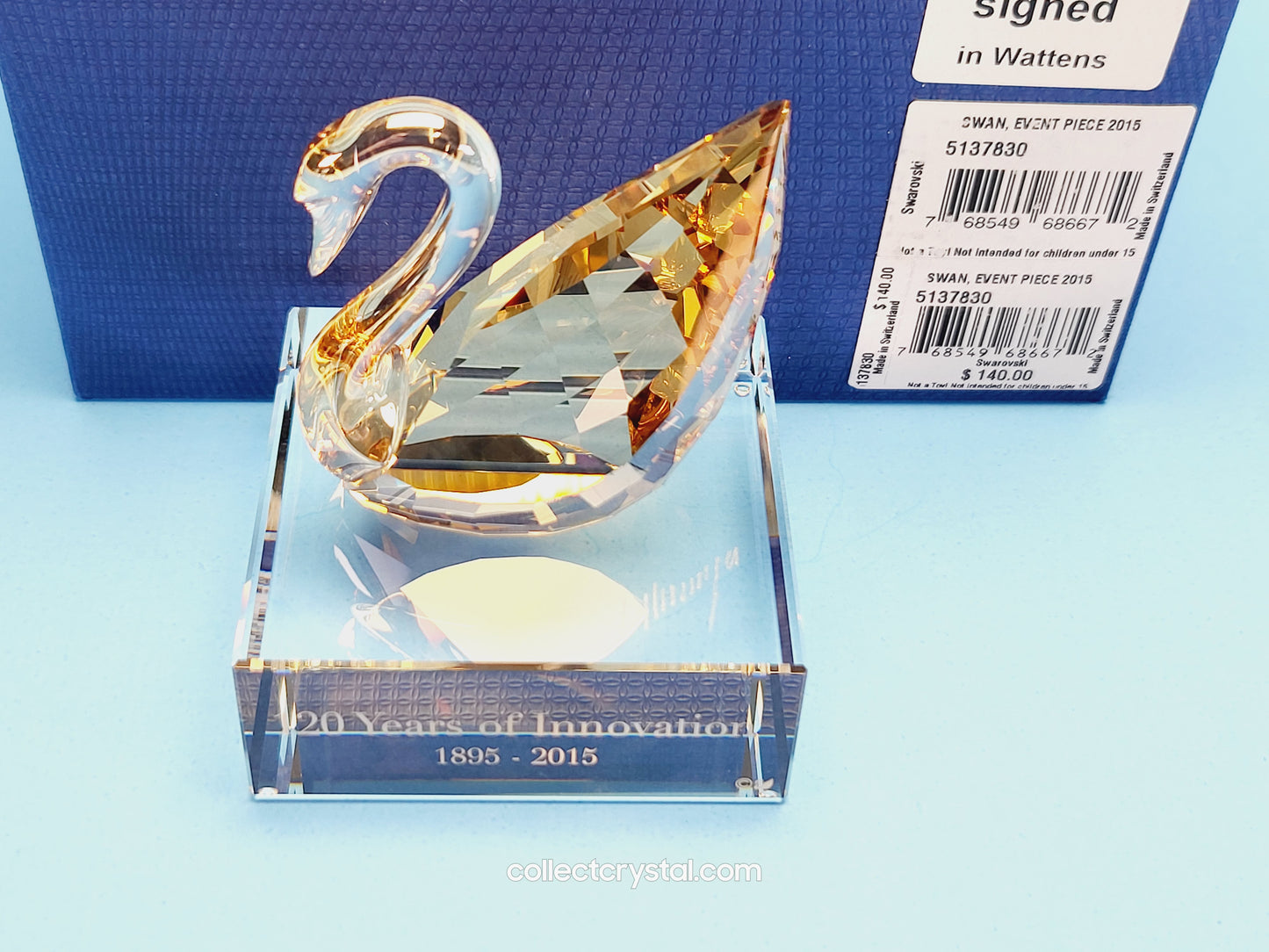 Swan Figurine , 2015 EVENT PIECE – SWAN 120 YEARS OF INNOVATION 5137830 Signed by Designer