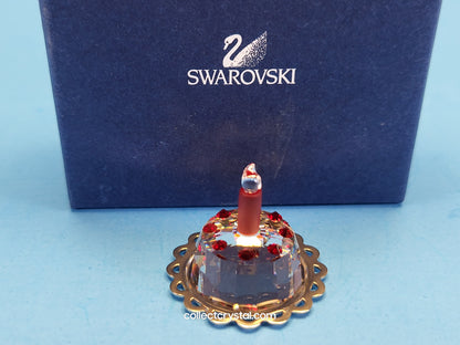 MEMORIES HAPPY BIRTHDAY CAKE RHODIUM 296555 Red Candle No Sleeve