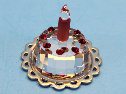 MEMORIES HAPPY BIRTHDAY CAKE RHODIUM 296555 Red Candle No Sleeve