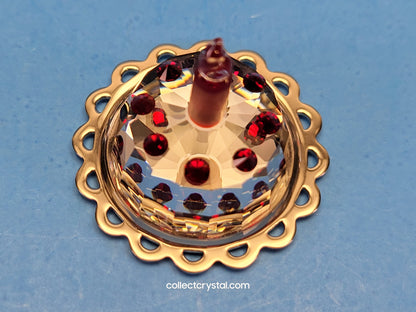 MEMORIES HAPPY BIRTHDAY CAKE RHODIUM 296555 Red Candle No Sleeve
