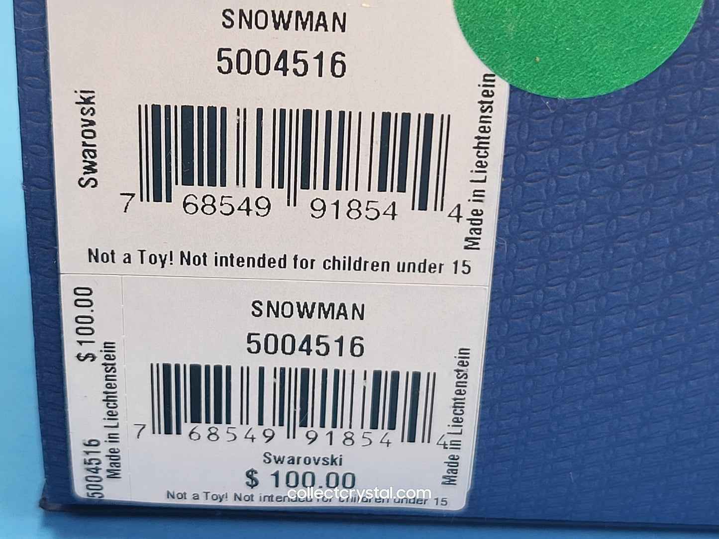 SNOWMAN Christmas Figurine in Tobaggan Snow Hat 2013 ISSUED 5004516