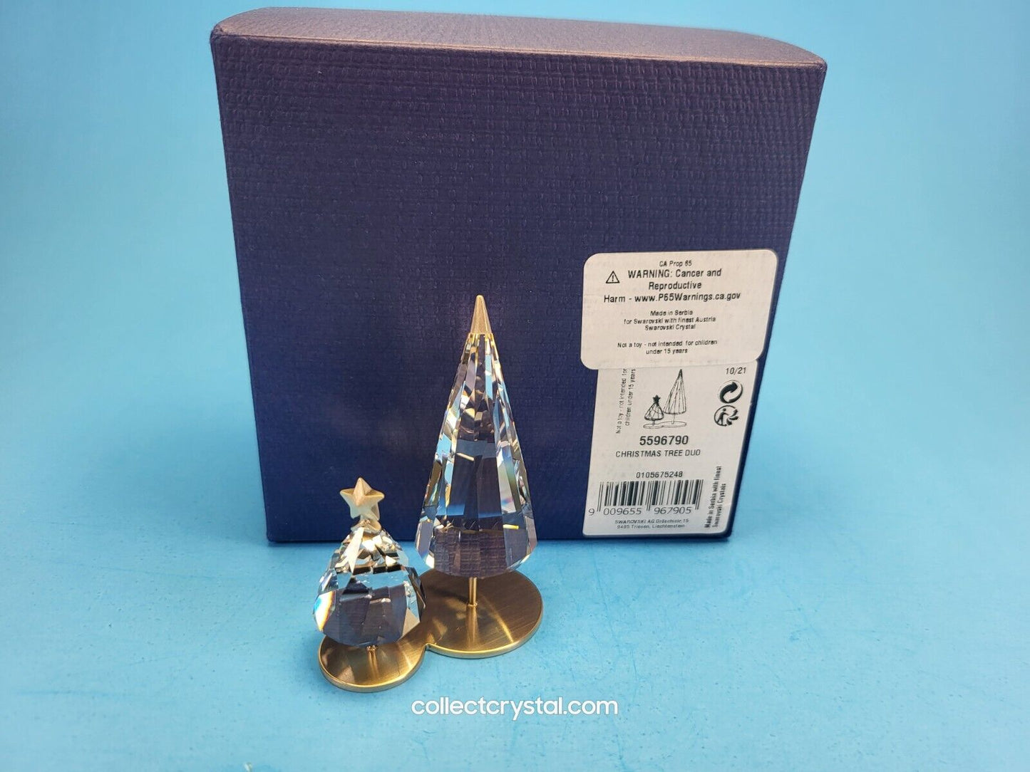 Holiday Magic Christmas Tree Duo Crystal Figurine 5596790