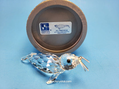 Vintage Swarovski Sea Lion Seal 4" Long Silver Whiskers 7646 NR 085 / 12261 Mib