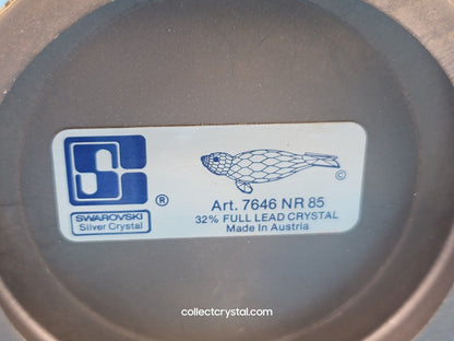 Vintage Swarovski Sea Lion Seal 4" Long Silver Whiskers 7646 NR 085 / 12261 Mib