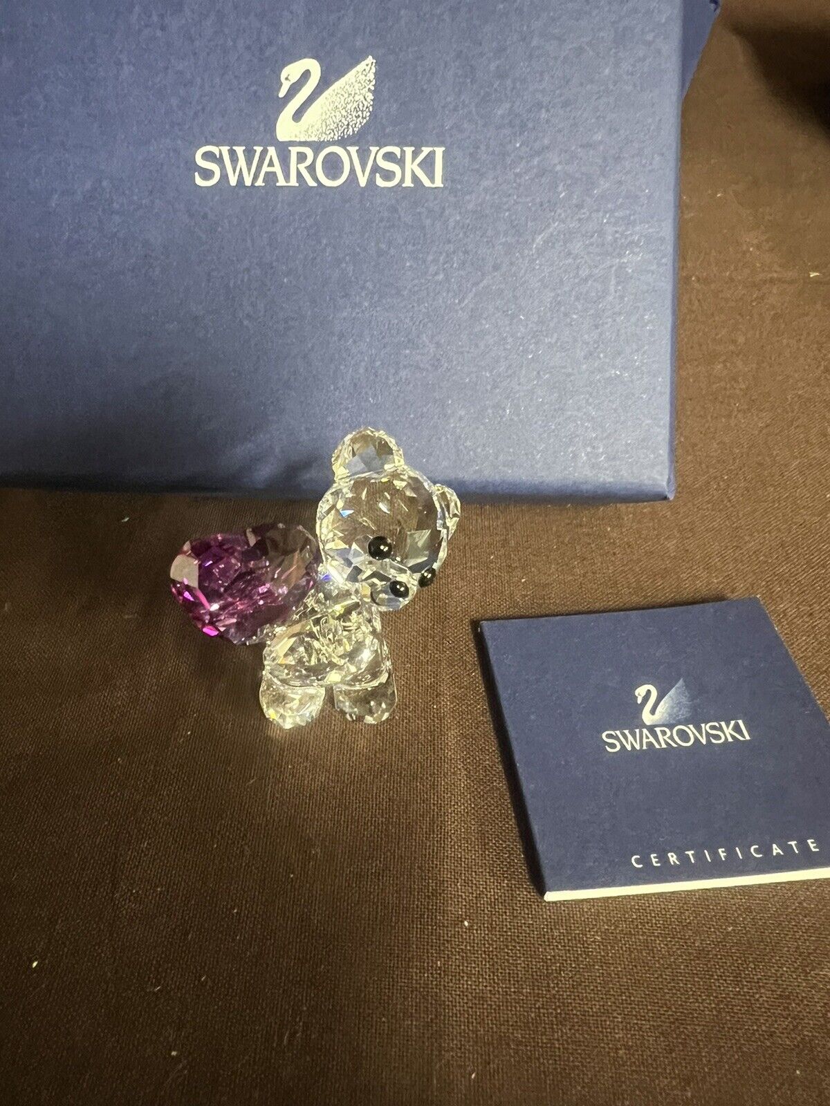 KRIS BEAR TAKE MY HEART Crystal Figurine # 5427995 Mib Complete