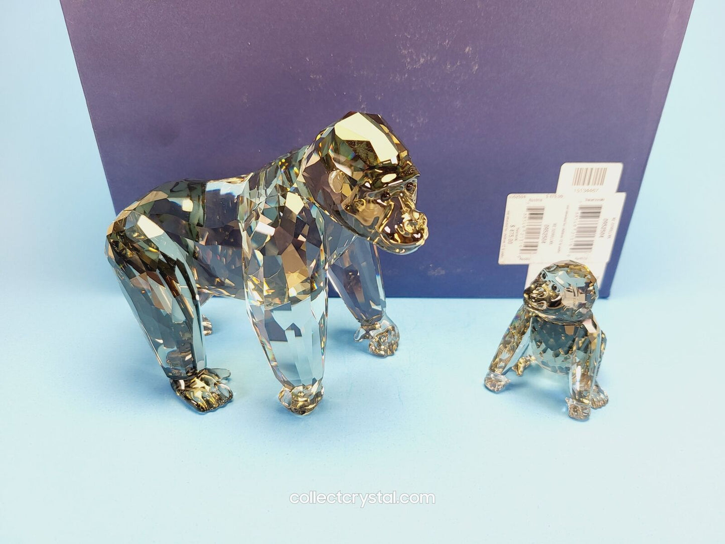 Endangered Gorilla Mom & Baby Cub Figurines 2009 AE 952504
